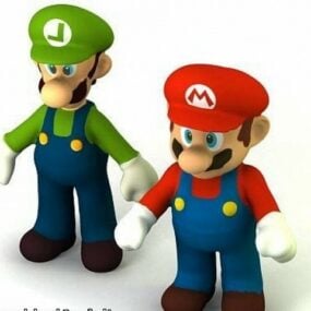 Mario Luigi personaje modelo 3d