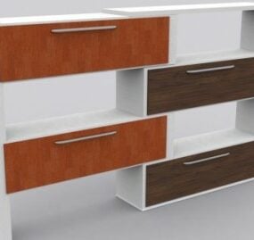 Modern Shelves Furniture 3d model