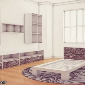 फर्नीचर सेट लिविंग रूम 3डी मॉडल
