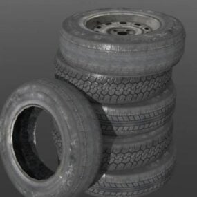 Car Tire Stack 3d model