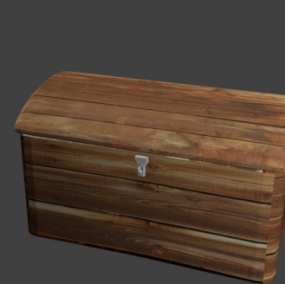 Cofre de madera modelo 3d
