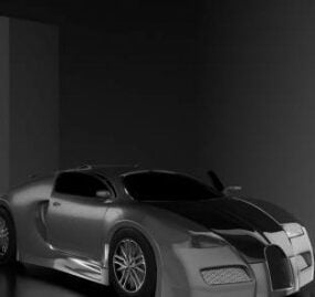 Model 3D Supersamochodu Bugatti Veyron