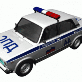 3D model policejního auta Vaz