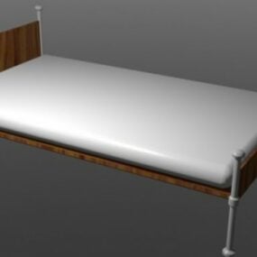 3д модель Простая Кровать