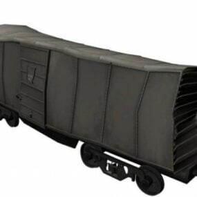 Train Boxcar Wrecked 3d model