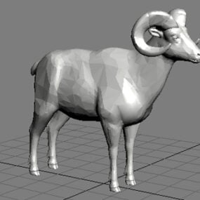 Sheep Cartoon Animal Character 3d model