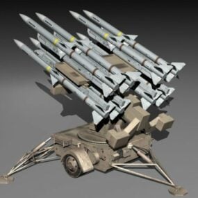 Missile Rockets Weapon 3D-malli