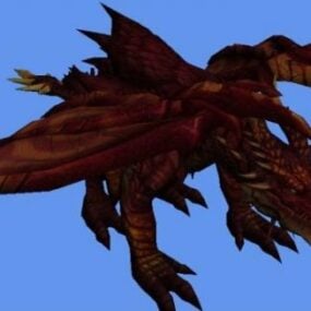 Lowpoly Monstre Dragon modèle 3D