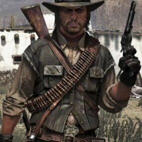 John Marston Personagem Cowboy Modelo 3D