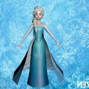 Elsa Frozen Personagem Modelo 3D