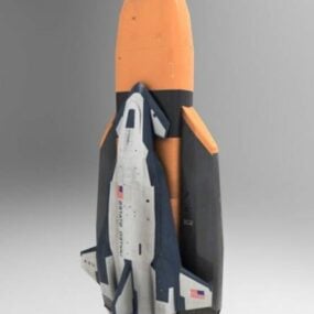 셔틀 로켓 3d 모델