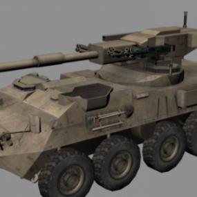 Modelo 3d do tanque Stryker MGS