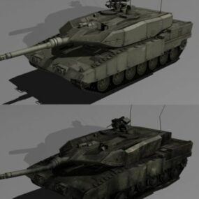 Leopard 2 Mbt Tank 3d malli