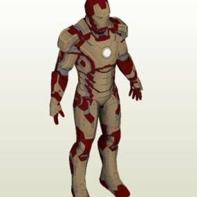Modelo 3d do Homem de Ferro da Marvel