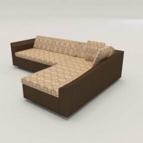 Modelo 3d do sofá da sala de estar