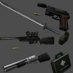 Modelo 3D de armas