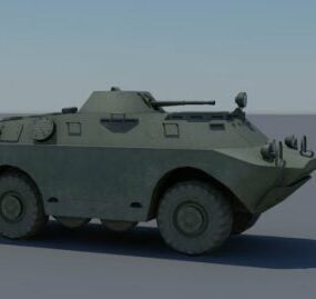 Model 3d Kendaraan Tentara Brdm