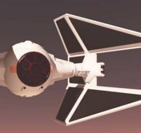 StarWars Etie Spaceship 3d μοντέλο