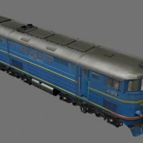 Tren Locomotora Lowpoly modelo 3d