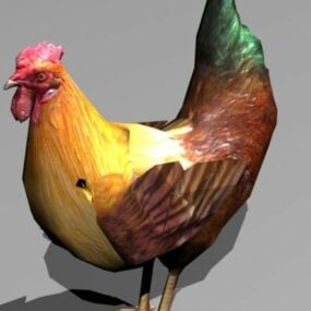 Model 3D Ayam Jago