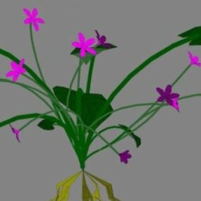 Mô hình 3d cây hoa tím