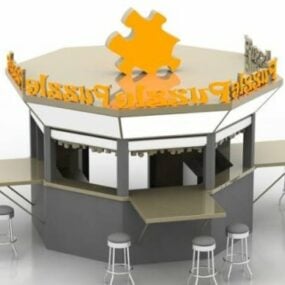 Fast-Food-Kiosk-Gebäude 3D-Modell