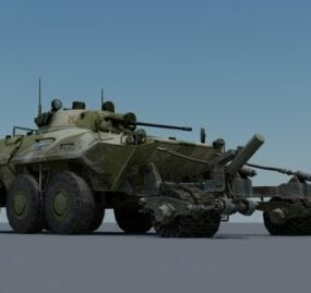 Btr-90 Trall Vehicle Weapon 3d model