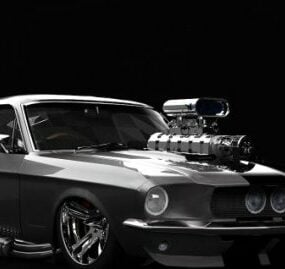 67 Opgeblazen Mustang-auto 3D-model