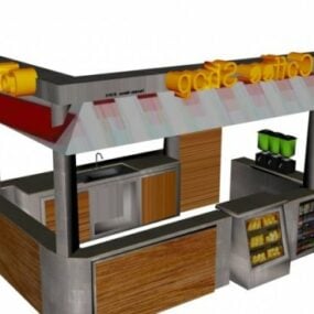 City Street Coffee Shop 3d model