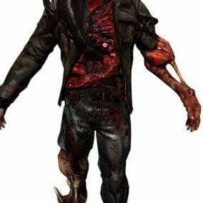 Modello 3d del personaggio Heller Zombie