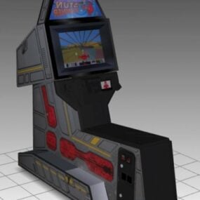 Modello 3d della macchina arcade Sitdown di Stun Runner