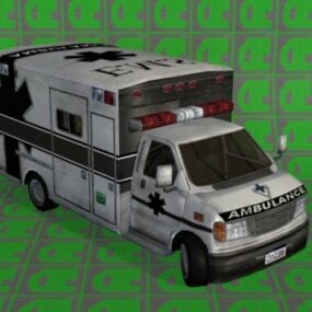 Model 3d Ambulans Kereta