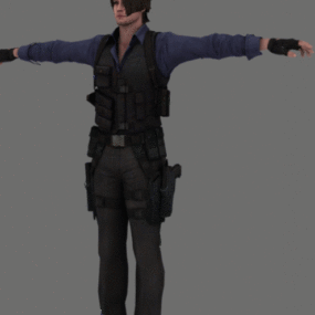 Model 3D męskiej postaci Leona
