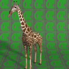 Modelo 3d animal girafa