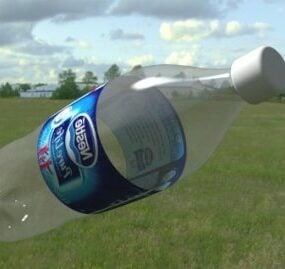 نموذج زجاجة بلاستيكية 3D
