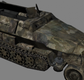 Duits pantserwagen 3D-model
