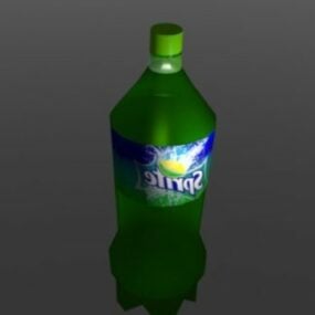 स्प्राइट पेय जल बोतल 3डी मॉडल