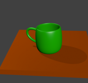 3д модель керамической кофейной чашки