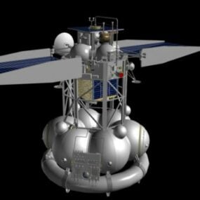 科幻传单航天器3d模型