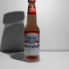 Budweiser Beer Bottle דגם תלת מימד