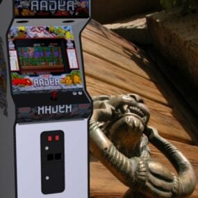 โมเดล 3 มิติของเครื่อง Rygar Upright Arcade Machine