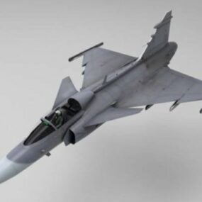 Saab 39 Gripen Uçağı 3D modeli