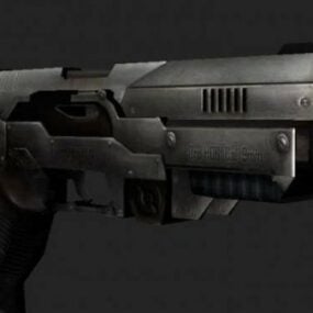 Gelecek Kısa Tüfek Silahı 3d modeli