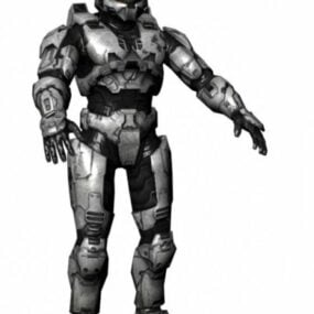 Modelo 3d do jogo Spartan Master Chief Halo