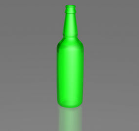 Model 3d Botol Kaca Hijau
