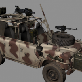 Militär offroad bil gratis 3d-modell