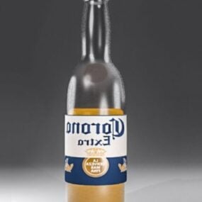 Modello 3d della bottiglia di birra Corona