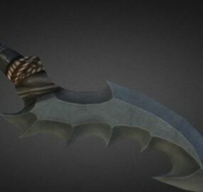Arme à épée courte Kukri modèle 3D
