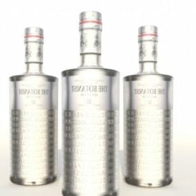 Botella de vodka botánico modelo 3d