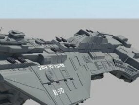 UNSC火之灵太空飞船3D模型